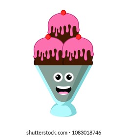 Happy sundae emoticon