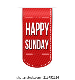 Happy sunday banner design over a white background, vector illustration