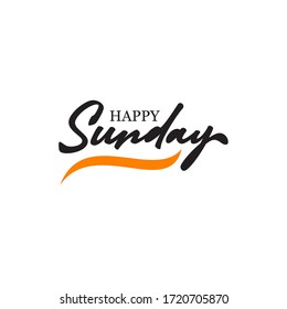 Happy sunday greeting design vector template