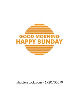 Happy sunday greeting design vector template