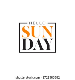 Happy sunday greeting design vector template