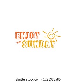 Happy sunday greeting design vector template