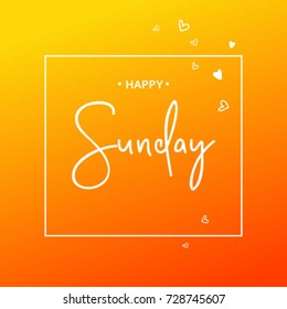 Happy Sunday. Inspirational quote.Vector illustration