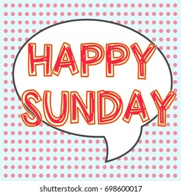 Happy Sunday retro vector illustration