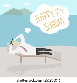 Happy Sunday - Vector