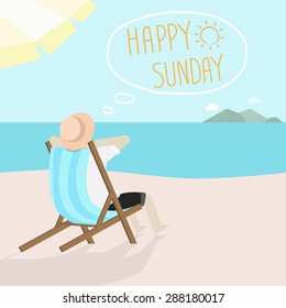 Happy Sunday - Vector