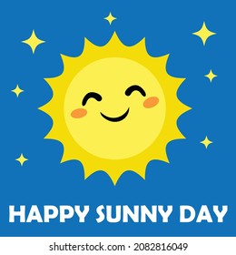 Happy sunny day vector illustration design template "Happy Sunny Day"