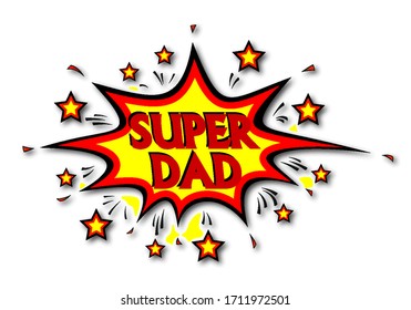 Happy Super Hero Dad, vector art illustration.