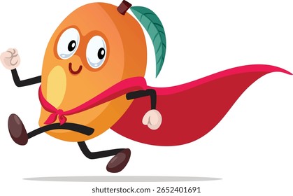 
Personagem vetor de mascote de manga super-herói feliz Running.Exotic fruta cheia de vitaminas, enzimas e fibra boa para a digestão
