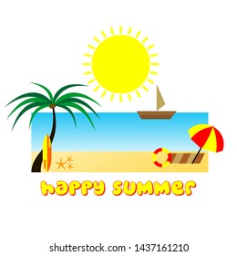 happy suumer day beach holiday landscape
