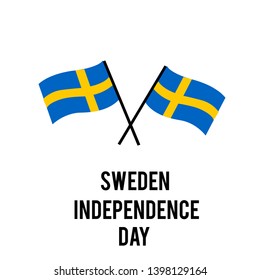 Happy Sweden independence Day Vector Template Design Illustration