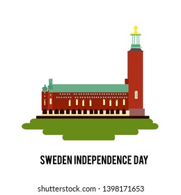 Happy Sweden independence Day Vector Template Design Illustration