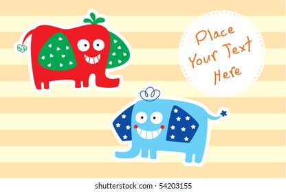 happy sweet elephant couple