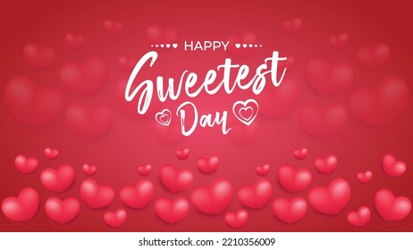 Happy Sweetest Day Background With Copy Space Area