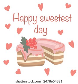 Happy sweetest day flat design set 