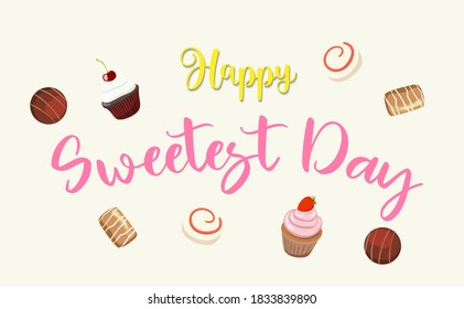 Happy Sweetest Day poster concept. EPS10 vector illustration.