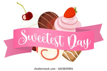 Happy Sweetest Day poster concept. EPS10 vector illustration.
