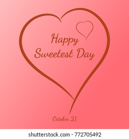 Happy Sweetest Day Typographic Vector Design Collection