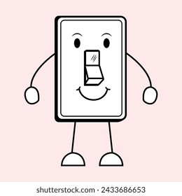 Dibujos animados de Happy Switch con sonrisa
