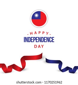 Happy Taiwan Independence Day Vector Template Design Illustration