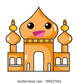 happy taj mahal kawaii cartoon