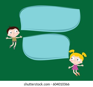 Happy talking children of different nationalities