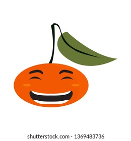 Happy tangerine cartoon image. Vector illustration design
