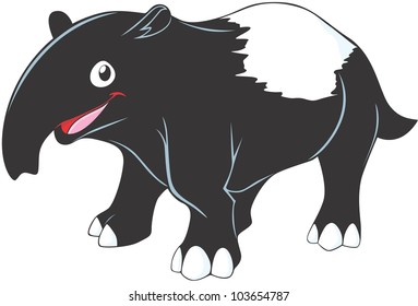 Happy Tapir Illustration