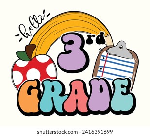 Happy teacher day quote. Back to school clip art vector