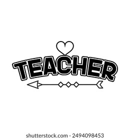 Happy Teacher Day T-Shirt Design.