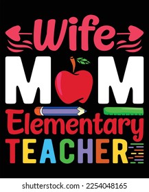 Happy teacher day typography vector shirt design