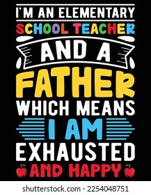 Happy teacher day typography vector shirt design