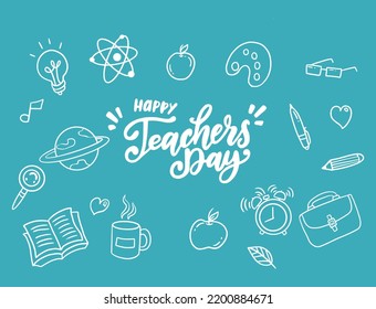 Happy teacher day vector art