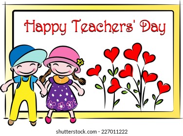 Happy Teachers Day Stock Vector (Royalty Free) 227015587