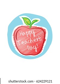 Happy Teacher's Day apple