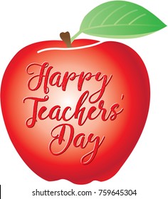 Happy Teachers' Day apple