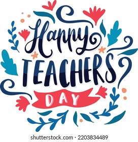 Happy Teachers Day Art Eps 10 Stock Vector (Royalty Free) 2203834489 ...