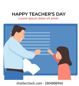 Happy teachers day background template design