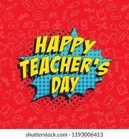 Teachers Day Banner Design Layout Retro Stock Vector (royalty Free 