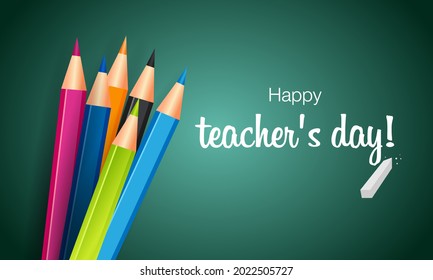 Happy Teachers Day Best Teacher World Stock Vector (Royalty Free ...