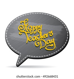 Happy Teacher's day calligraphic handdrawn typography poster. 