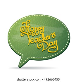 Happy Teacher's day calligraphic handdrawn typography poster. 