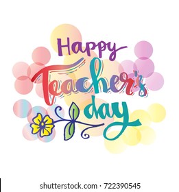 Happy teacher's day card.