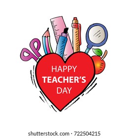 Happy teacher's day card