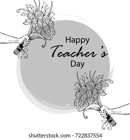 Happy teacher's day card.