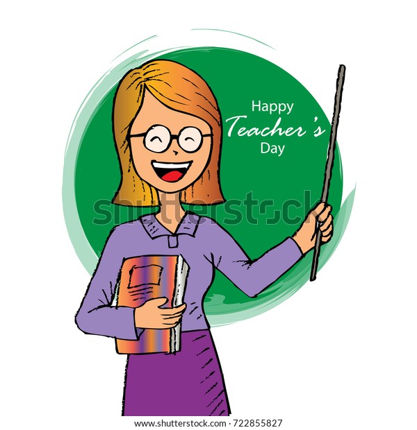 Happy Teachers Day Card Stock Vector Royalty Free