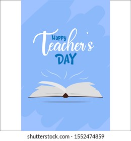 Happy Teacher's Day card, concept creative design illustration.