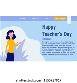 Happy Teacher's Day card, concept creative design illustration.