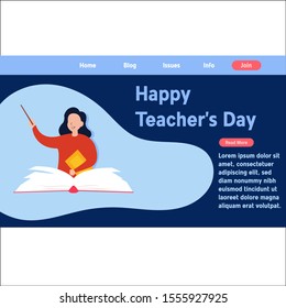 Happy Teacher's Day card, concept creative design illustration.