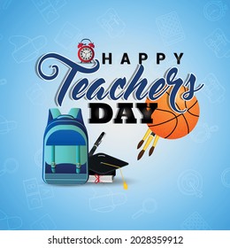 Happy teacher's day celebration background